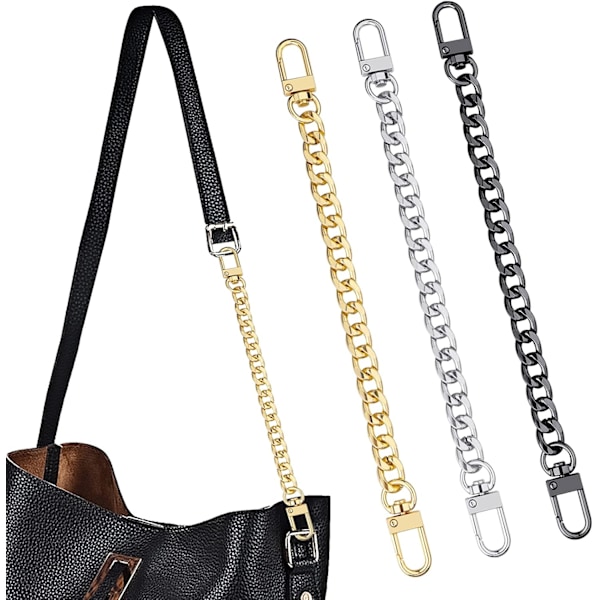 Purse chain tensioner flat chains with metal buckles