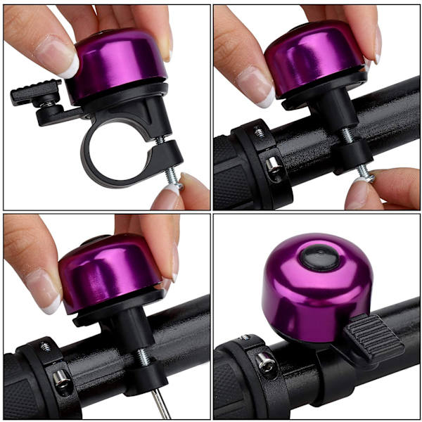 Cykelklocka med Hög och Klar Ljud, Väg- och Mountainbike Klocka (Lila) Purple