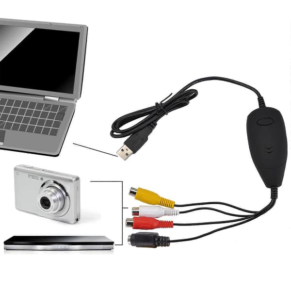 Ezcap172 USB Video Grabber Capture Converter Adapter VHS Videospiller DVD-videokamera for Windows 10-system