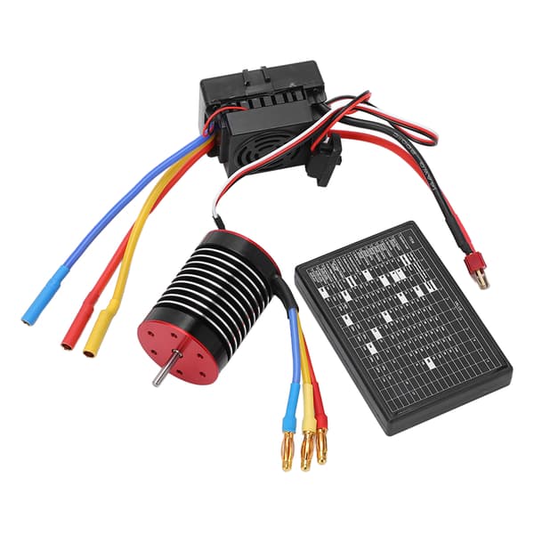 F540 3930KV Waterproof Brushless Motor Kit with 60A ESC Programming Card for 1/10 RC Car Parts