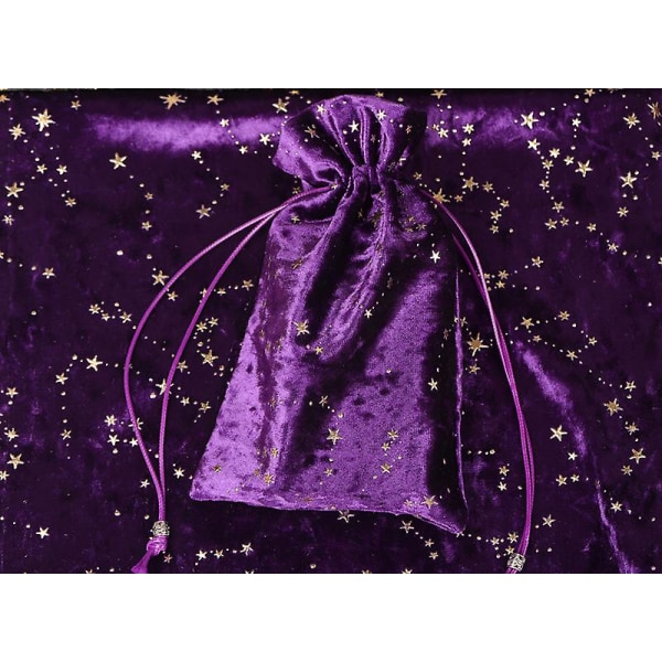 Altar Tarot Bordduk Med En Lomme 69 * 69cm Stjerner Overalt På Himmelen black