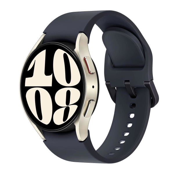 For Samsung Galaxy Watch6 40 / 44 mm / Watch6 Classic 43 / 47 mm Silikon klokkerem erstatningsklokkerem Black