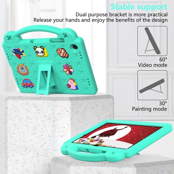 Samsung Galaxy Tab A9+ / A11+ Shockproof EVA Case with Kickstand for Kids Mintgrön