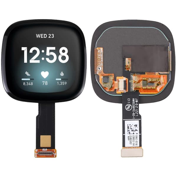 Original LCD-skærm og Digitizer Komplet Samling til Fitbit Versa 3 / Fitbit Sense