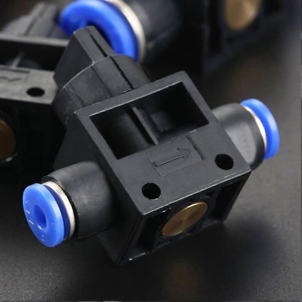 Pneumatisk kugleluftventil Push In Fitting Konnektor Slange Rør Hastighedsforbinder 8mm