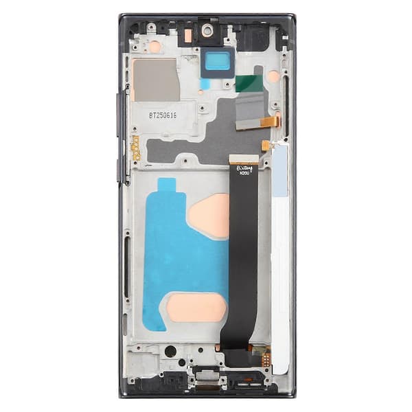 För Samsung Galaxy Note20 Ultra SM-N986B 6,72 tums TFT LCD-skärm Digitizer Komplett Montering med Ram, Stöder Ej Fingeravtrycksidentifiering Black