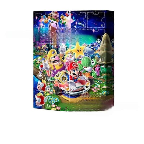 2025 Super Mario Bros Mario Julekalender Boks 24 stk Nedtællingskalender Boks Mario E