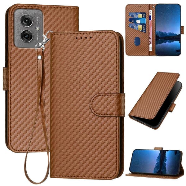 Til Motorola Moto G55 5G Telefoncover Multicolor Coffee