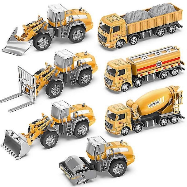 Alloy Engineering Bulldoser Kran Byggebil Tårn Designer For Gutter Lek Excavator Kjøretøy Biler Sett Leke For Barn 50pcs Engineering Ve