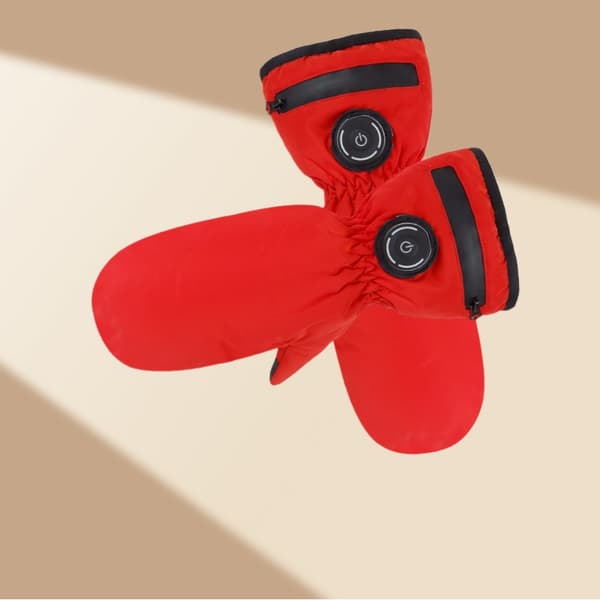 [LCS] USB Genopladelige Varmehandsker til Vinteraktiviteter - Ski, Cykling og Mere Röd