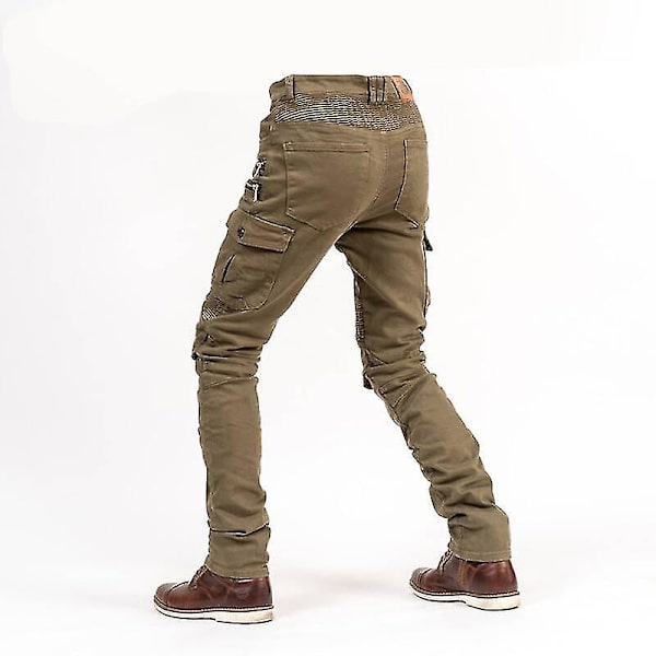 Moottoripyörähousut Miehille Moto Jeans Suojaavat Varusteet Ajomatka Moottoripyörä Housut Motocross Housut Moto Housut khaki EU-3XL