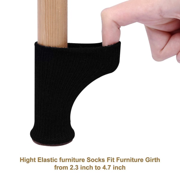 20 Pcs Chair Socks High Elastic Floor Protectors Non Slip Chair Leg Feet Socks Covers Furniture Caps Set