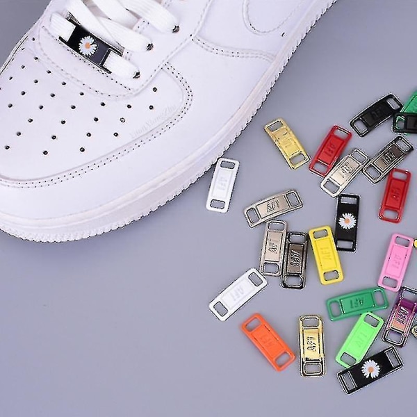 Af1- Skolissespenne, metallsnøre, låse sneakersett, tilbehør Gun color