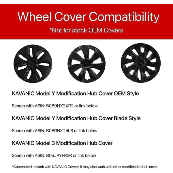 Keskihattu (4 kpl) Tesla Model Y Model 3 Muokkaus Vanteen Peite (valkoinen/mattamusta)