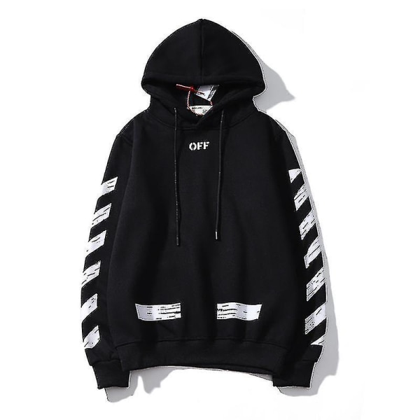 Randig hoodie Retro Arrows Off-white hoodiejacka Black l