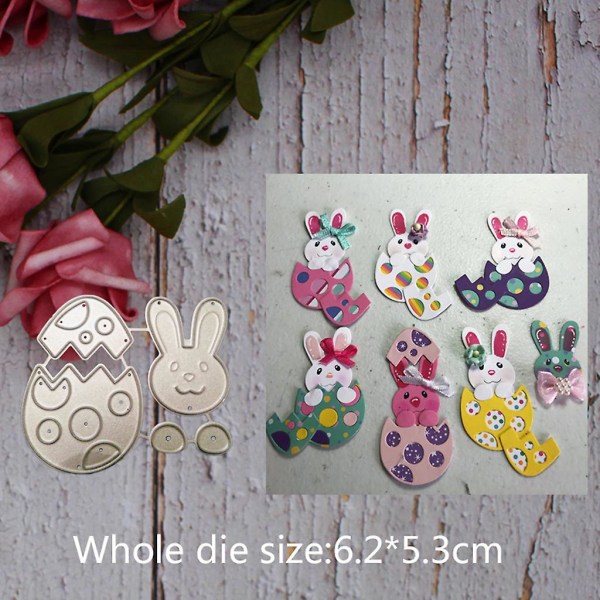 Easter Bunny Metal Cutting Dies Stencil Scrapbooking Diy Album Stamp Paper Card