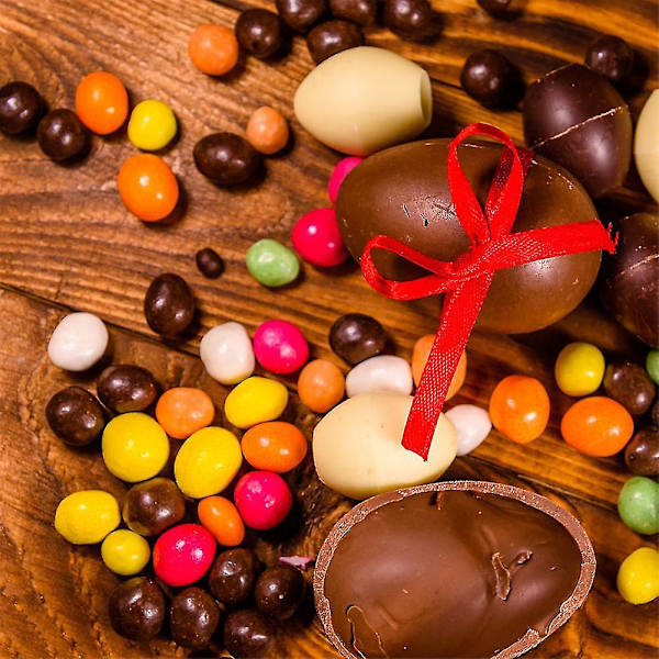 Påskägg Silikonform Stor 3D Brytbar Påskägg Chokladformar För Påskdekorationer Moussekaka Dessert D