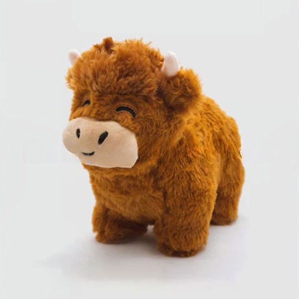 Adoptera en Highland Cow Plysch Söta Ko Plyschdjur Fluffig Ko Figur Leksaker~au Highland yakcolor box 25CM