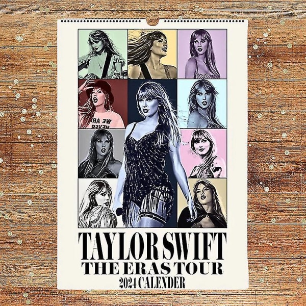 Taylors 2024 veggkalender, Swifte 2024 veggkalender, musikkplakat Taylors plakatkalender Swifte plakat 2024 kalendergave til musikkelsker 2pcs