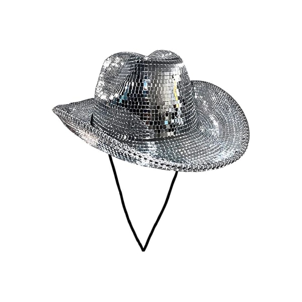 Discokugle Cowboyhat, Spejlbold Cowboyhat, Bachelorette Bachelor Partyhat