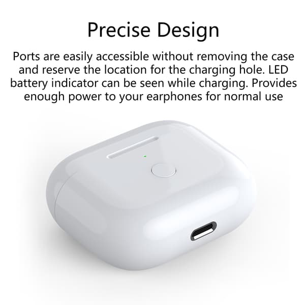 Wireless Charging Case Box Charger for 3 Bluetooth-compatible Headphones with LED Indicator