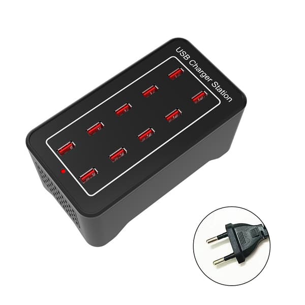 10-30 Port USB-oplader, USB-hurtigoplader, til smart opladningsgenkendelse til rejser