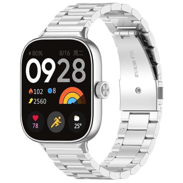Type A til Xiaomi Smart Band 9 Pro/Redmi Watch 4/Smart Band 9 Pro/8 Pro rustfrit stål armbånd