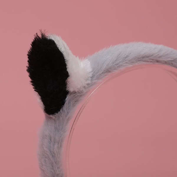 Plush Lemur Ørehodeband Lolita Hodeplagg Lang Hale Pels Hårbånd