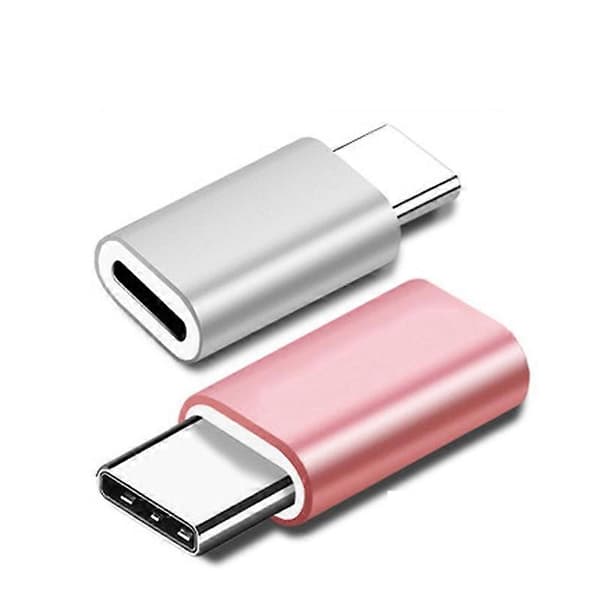 8-nastainen Lightning-naaras-USB-C Type-C-urossovitin, tukee latausta ja synkronointia Pink gold Rose Gold