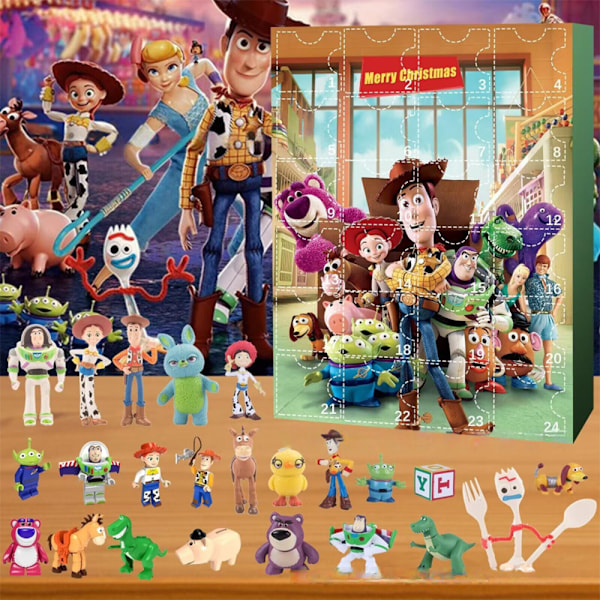 Julekalender 2023 med Nedtælling - 24 Søde Legetøjsfigurer fra Toy Story