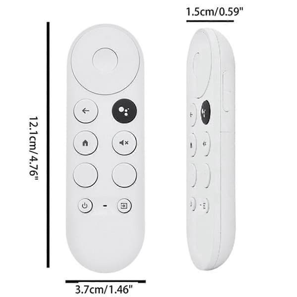 2 stk Bluetooth stemmefjernkontroll for 2020 Google TV 4K Snow G9N9N erstatningsfjernkontroll White