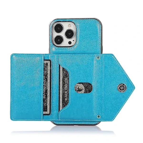 TPU+PU-kotelo iPhone 13 Pro Maxille, sininen