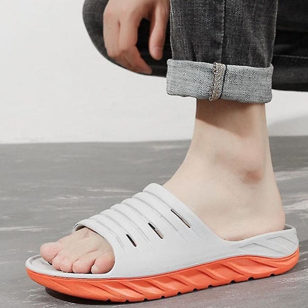 Mænds Recovery Sandaler med Komfortabel Plantar Fasciitis Buestøtte Grå 44 EUR Grå Grey EUR 44