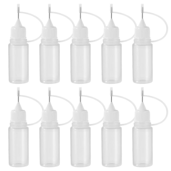 10 ml plastapplikatorflaska med klämbar spets Påfyllningsbara droppflaskor