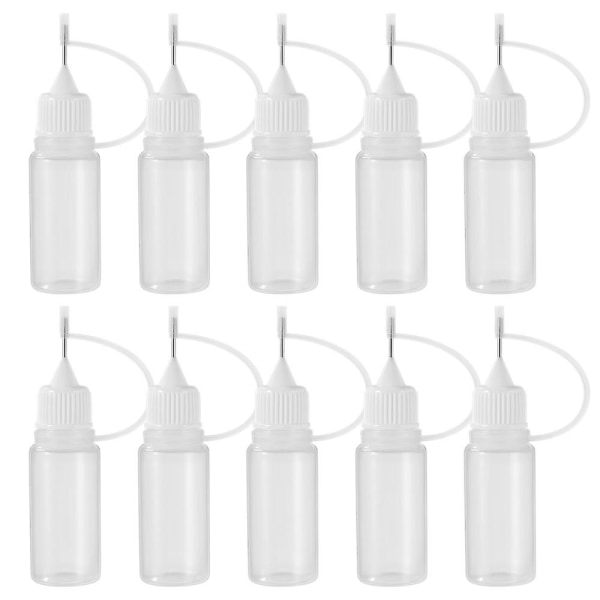 10ml Plastflaska med Tryckbar Spets Applikatorflaska Återfyllningsbara Droppflaskor