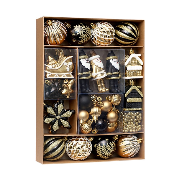 50 Christmas tree baubles set, shatterproof Christmas tree baubles