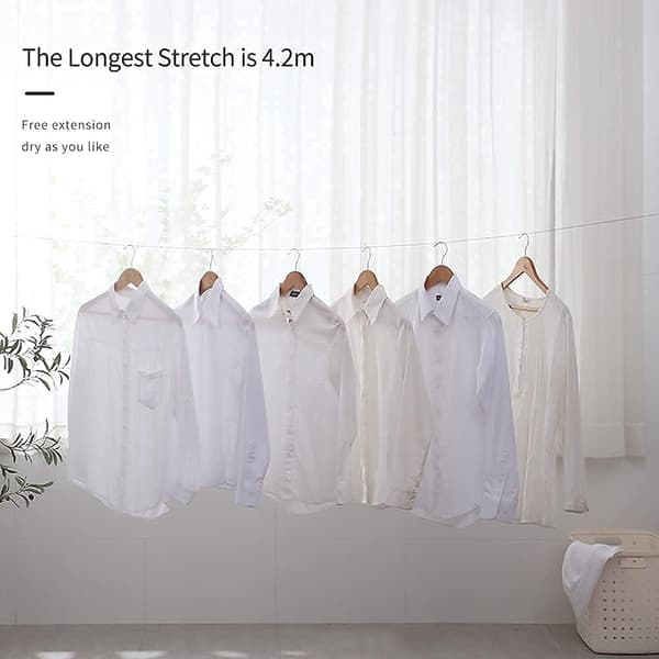 Silver Indoor/Outdoor Retractable Clothesline - Extra Strong, 2 x 4