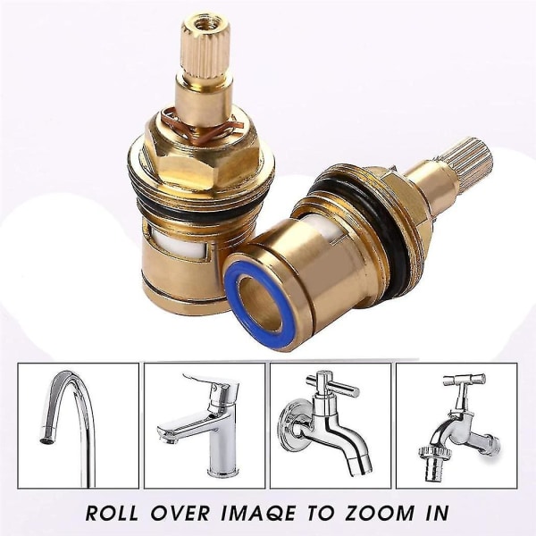 2 stk. Messing Keramisk Stem Keramisk Skive Vandhaneventil Udskiftning Vandhane Reparation