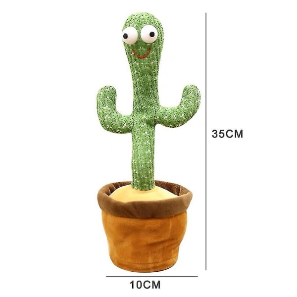 USB ladattava elektroninen lelu tanssiva puhuva kaktus Baby lasten lelu valolla, laulava kaktus