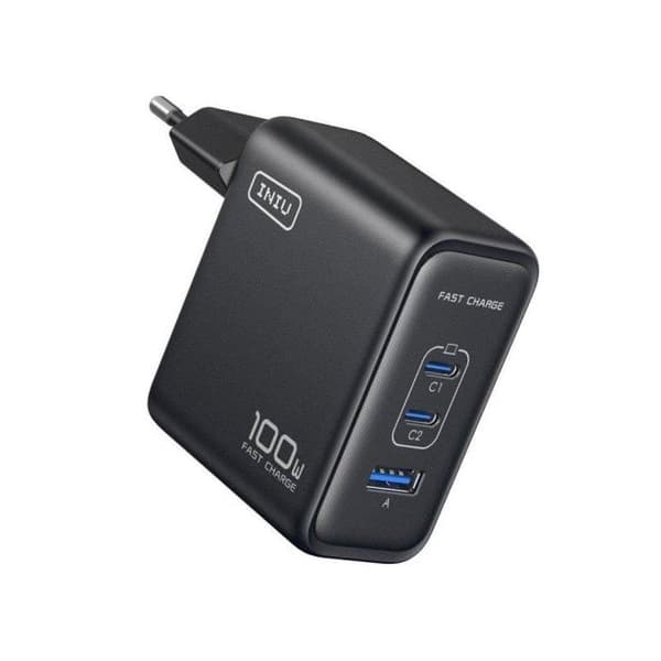 INIU Leopard 100W ultrakompakt vægoplader 3 porte GaN foldbart stik