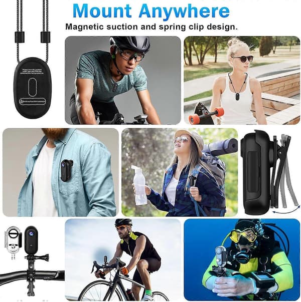 2025 Latest Model 3 4K Thumb Action Camera, Small Size, Mount Anywhere, Small Body Camera with