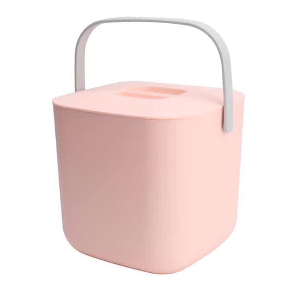 Mini Diskmaskin 18W 8.5V 2A 2000mah Bärbar Bänkdiskmaskin för Disk Frukt Grönsaker Rosa