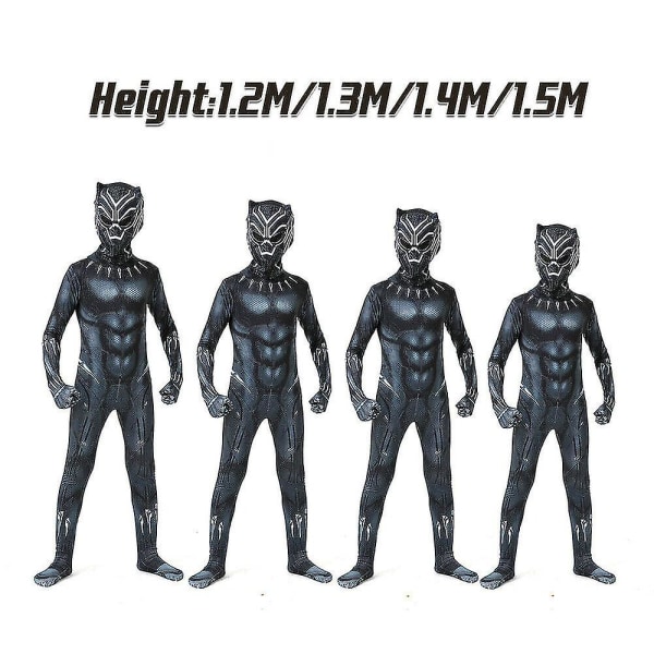 Barnpojke Black Panther Kostym 120cm