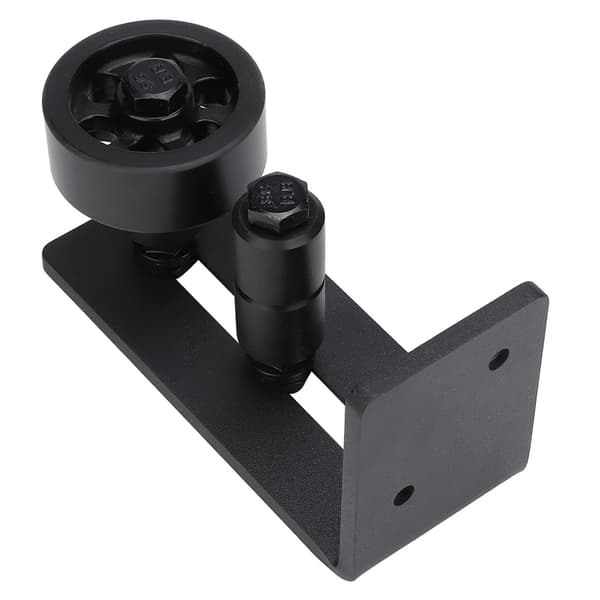 Adjustable Carbon Steel Floor Guide for Sliding Barn Door - Double Roller with a Small Roller