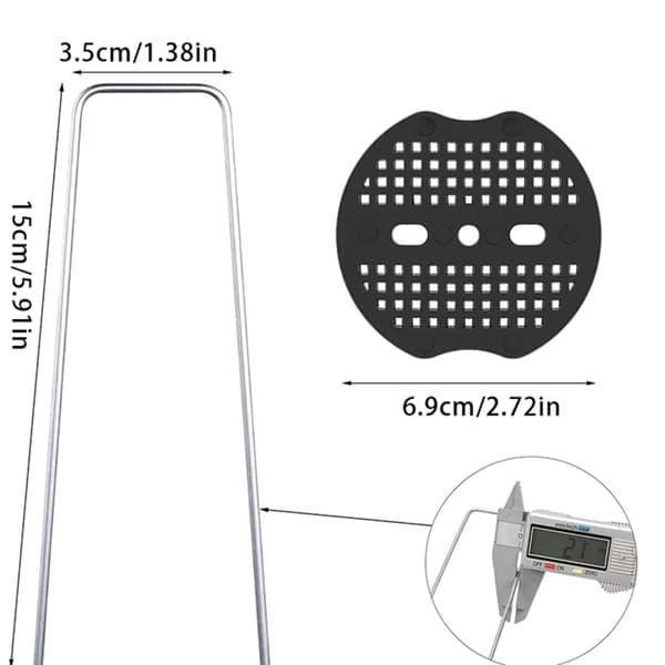 100-400 pcs U-shaped ground pins with buffer washers garden pins for securing weed landscape net garden lawn accessories 60pcs