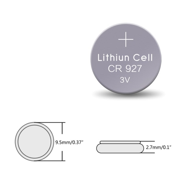 5/10/20 st CR927 knappcellsbatterier 3V litium batterier CR 927 för klockor, räknare och fjärrstyrda leksaker 5 stycken per kort
