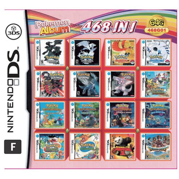 Kompilasjonsspillkassettkort for Nintendos Ds 3ds 2ds Super Combo Multi Cart F