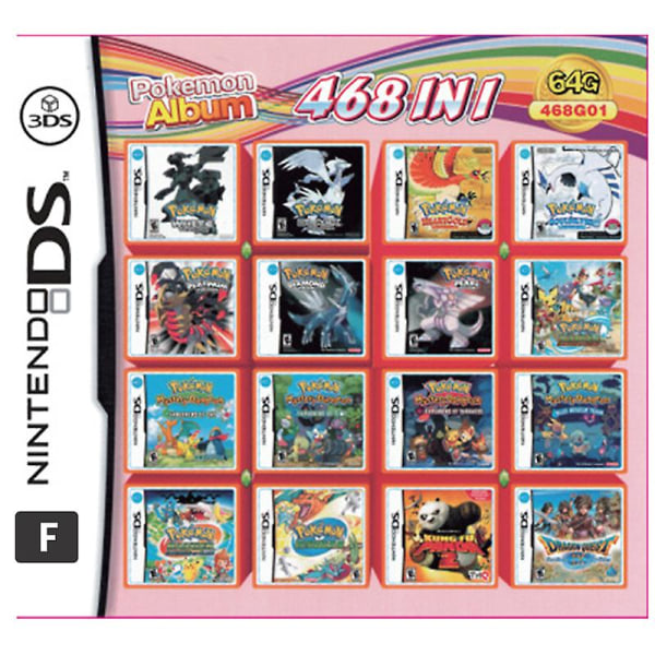 Kompilationsspilpatronkort til Nintendos Ds 3ds 2ds Super Combo Multi Cart F