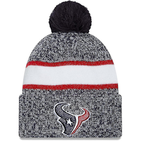 NFL Sideline Sport -neulelippis, amerikkalaisen jalkapallon talvilippis pomponilla, yksi koko, kaikki joukkueet, 2023/2024 SportKnit to Texan-Blue31946