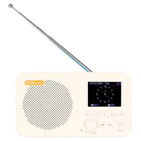 Portable Digital Radio DAB FM with 2.4-inch LCD Screen Time Setting for Elderly Home Use